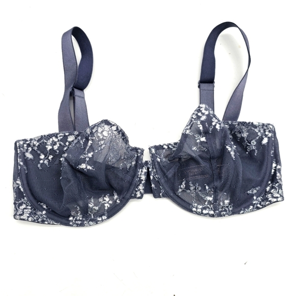 Victoria's Secret Very Sexy Unlined Balconet Gray Metallic Bra 34DD - Picture 1 of 7